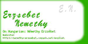erzsebet nemethy business card